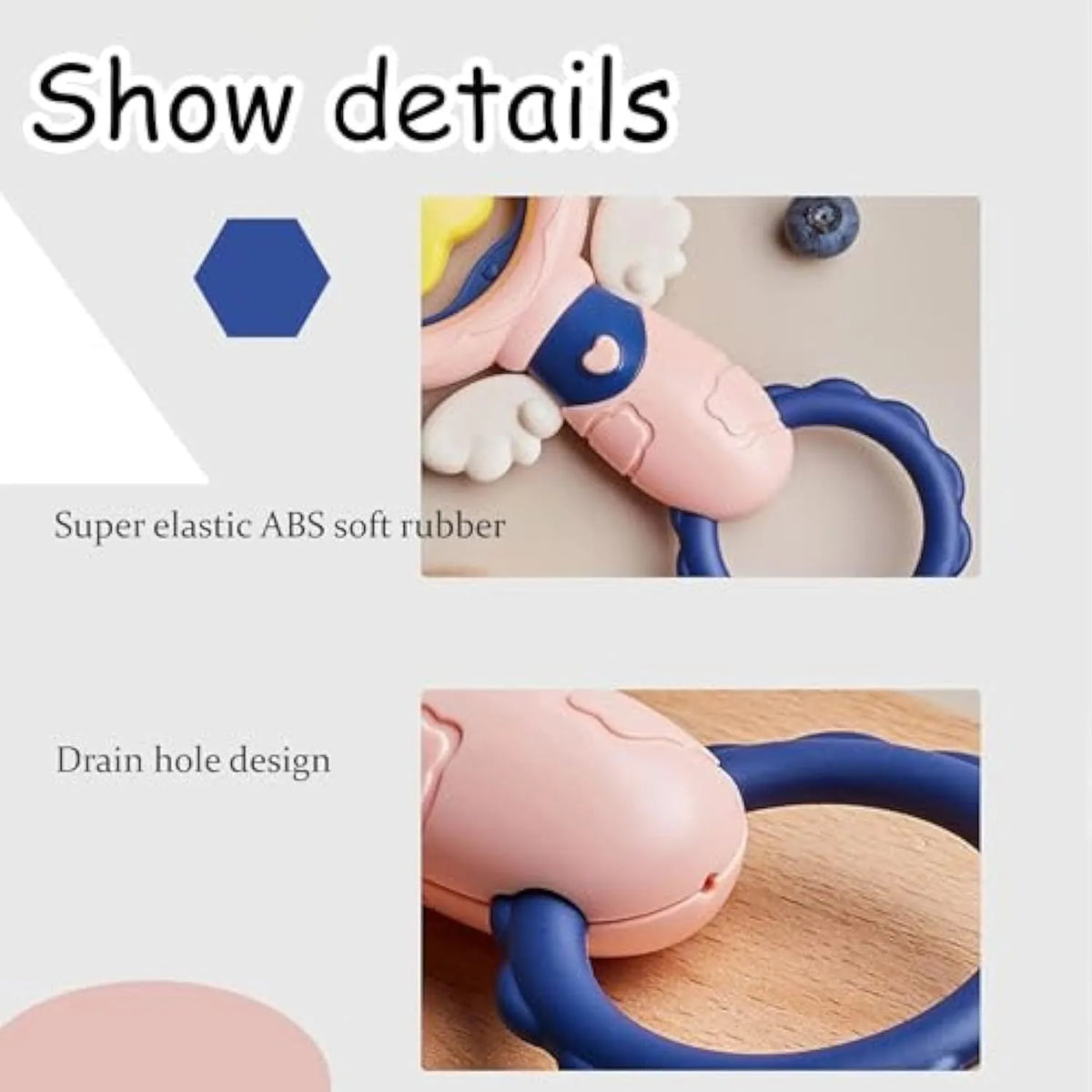 Four interactive dog toys for dental care and boredom, showing durable construction and safety features