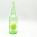 Blue natural rubber dog water bottle toy with squeaker, for aggressive chewers and water play