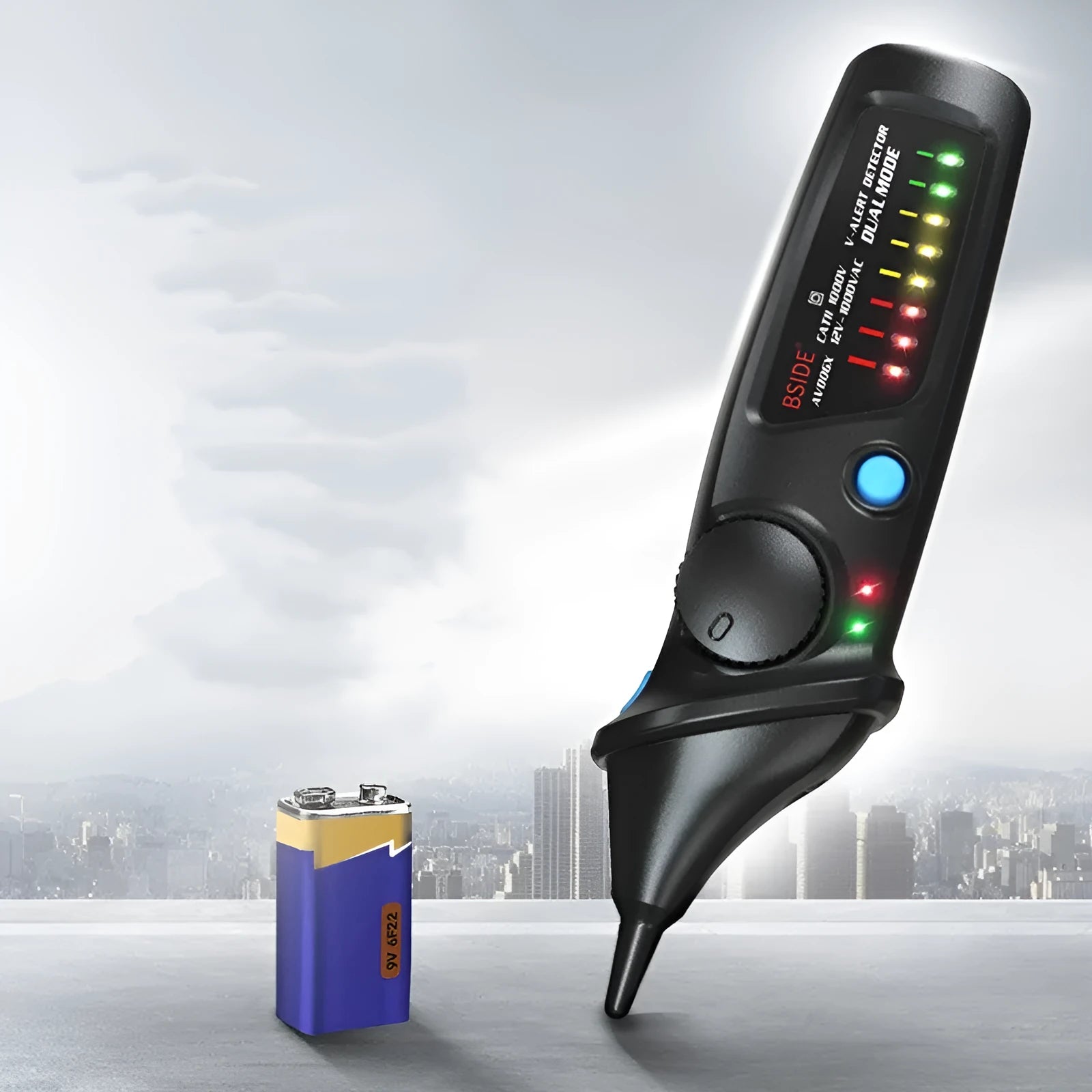 Smart sensor high voltage test pencil with round head tip for 6-36kV electrical safety testing