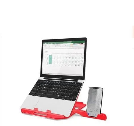 Notebook stand in engineering plastic, 283 x 278 x 22 mm, black or white, with seven adjustable angle positions