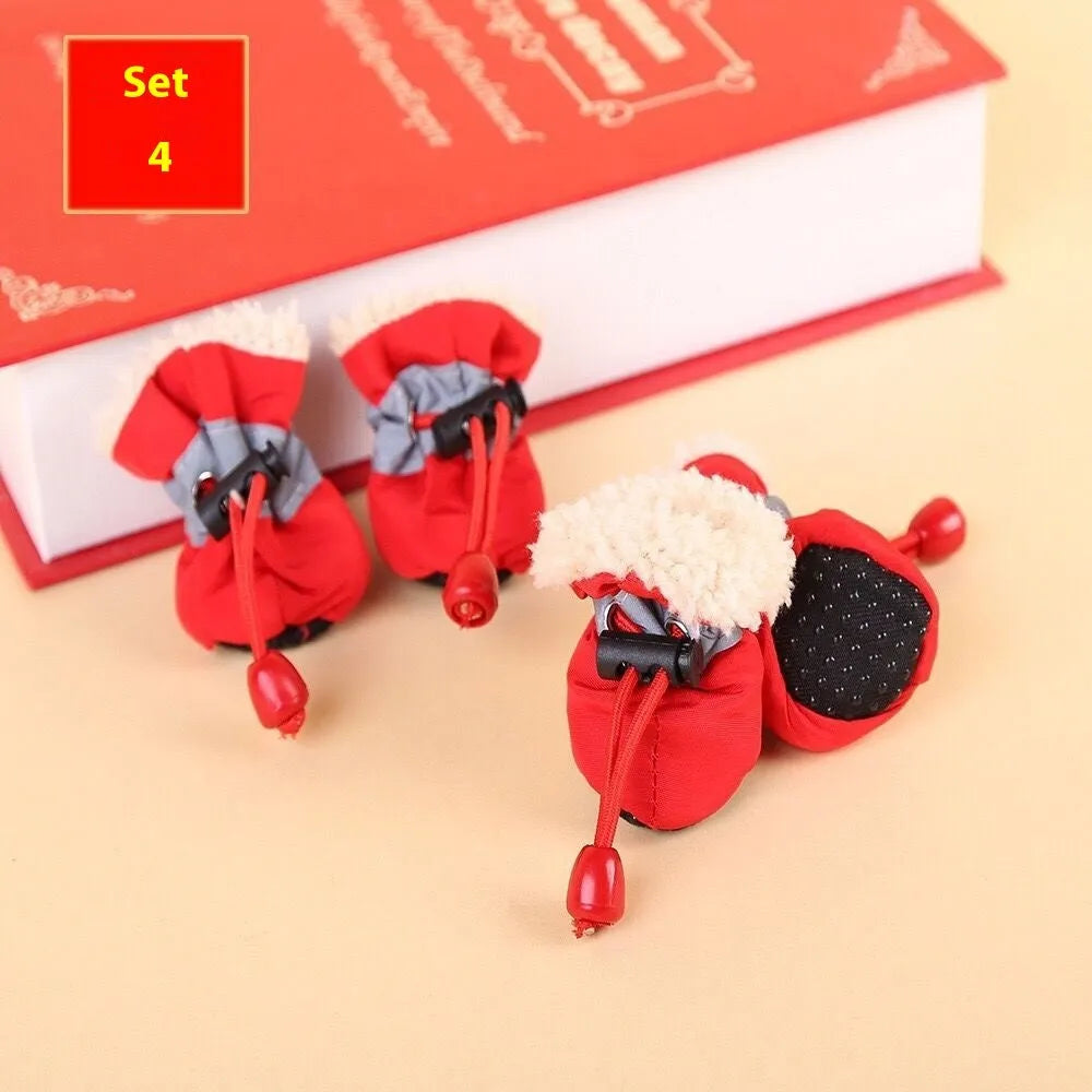 Breathable cloth dog shoes with soft sole design in multiple colour options