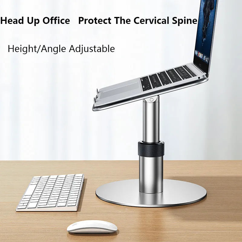 Silver adjustable aluminium car laptop stand on a car back seat