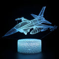Cartoon airplane shaped LED night light with touch switch on acrylic base