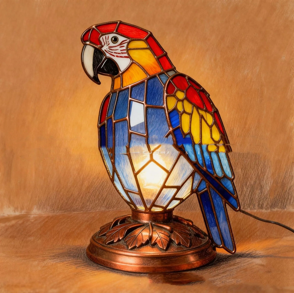 European-style small night lamp with USB power supply, 16x14x8cm, available in bird light colours