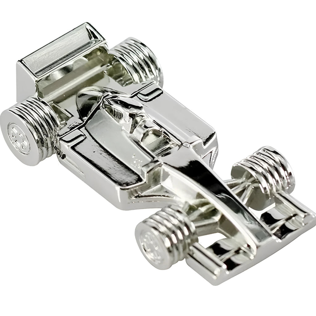 Silver hand-made car model USB flash drive with USB 2.0 and push-and-pull plastic shell