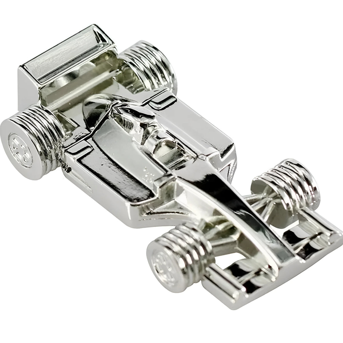 Silver hand-made car model USB flash drive with USB 2.0 and push-and-pull plastic shell