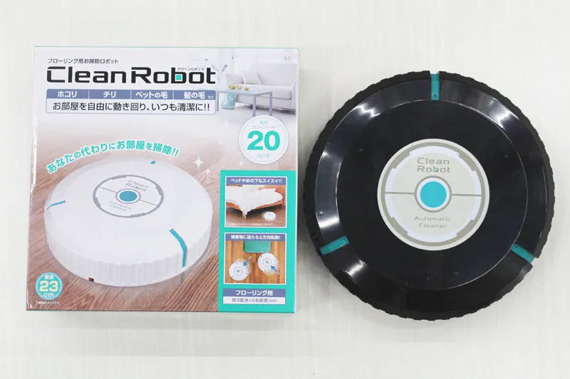 Black or white AC Sweeping Robot automatic floor cleaner on wooden floor