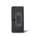 Black and grey felt pouch bag for Nintendo Switch console with game card slots