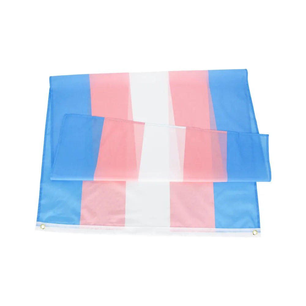 Transgender rainbow flag 90x150cm polyester LGBTQ Pride flag for display