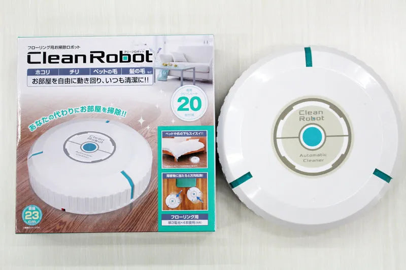Black or white AC Sweeping Robot automatic floor cleaner on wooden floor