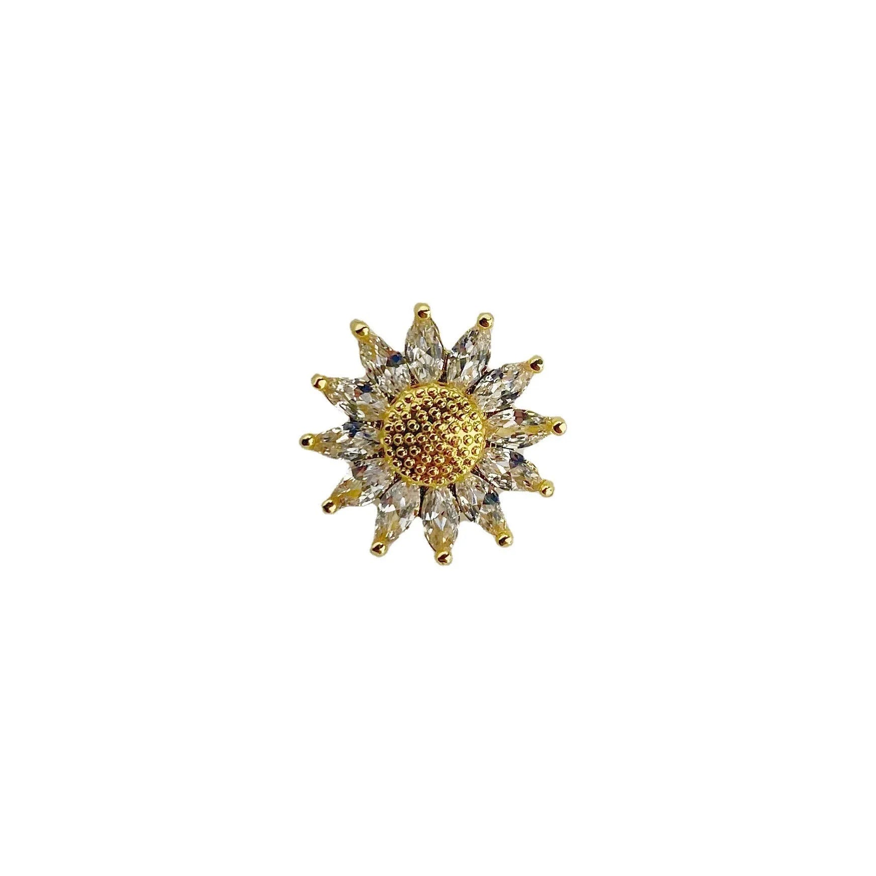 Japanese cute geometric brooch for women in electroplated copper with six colour options