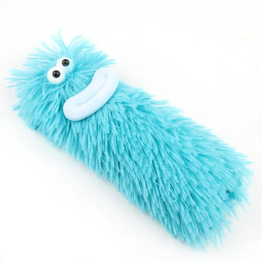 Colourful cat pillow toy with plush material and crinkle sound feature for indoor feline play