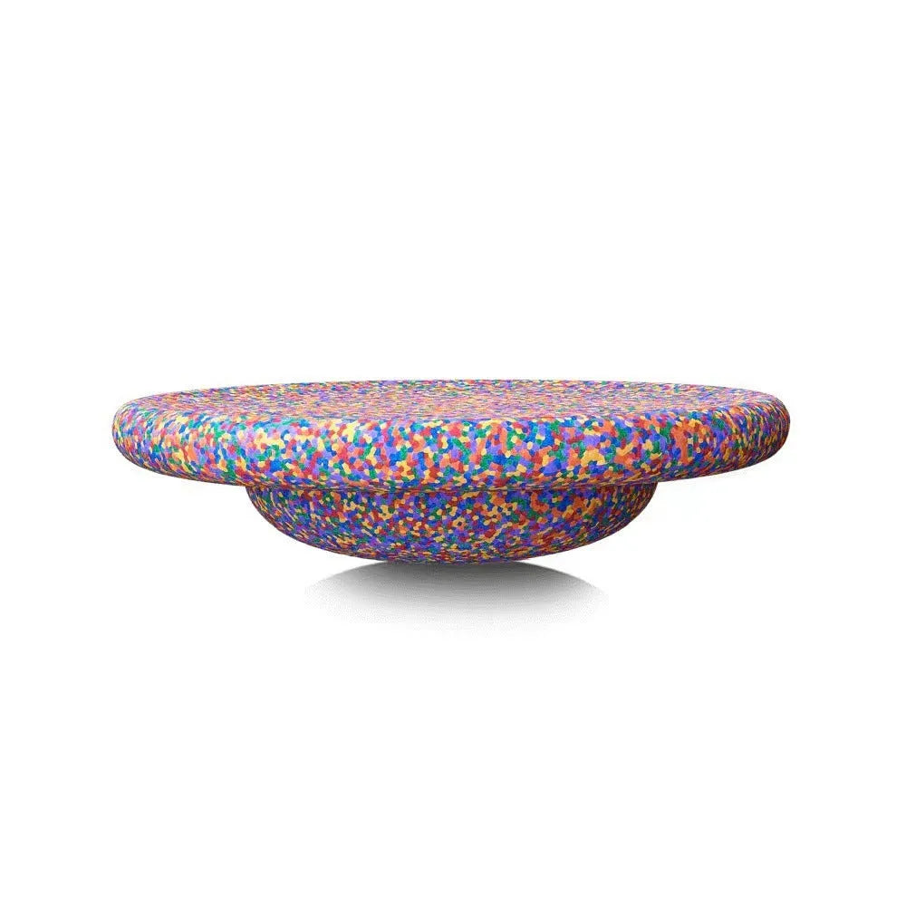 Plastic wood surf balance board for children aged 4-6, shown in mixed colour and black wood finish options.