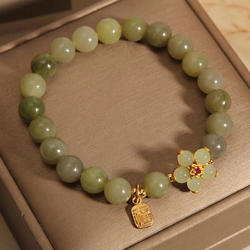 Women's casual alloy bracelet in a unique grey jade colour.