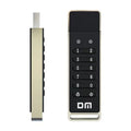 Metal USB flash drive with fingerprint sensor and 64GB capacity for secure file storage