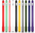 Silicone touch pen set for Apple Pencil 2 with storage cover and non-slip grip, shown in peppermint green