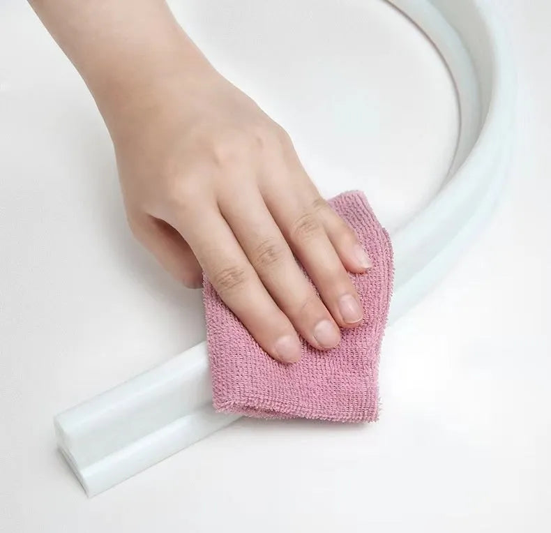 Flexible TPE bathroom water blocking strip in black, white or grey colour for shower floor water containment