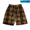 Men's plaid shorts with elastic waistband in polyester fabric available in multiple colours