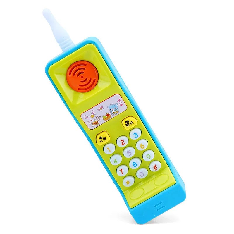 Children's educational toy with sound, light, and music features showing cartoon animal designs