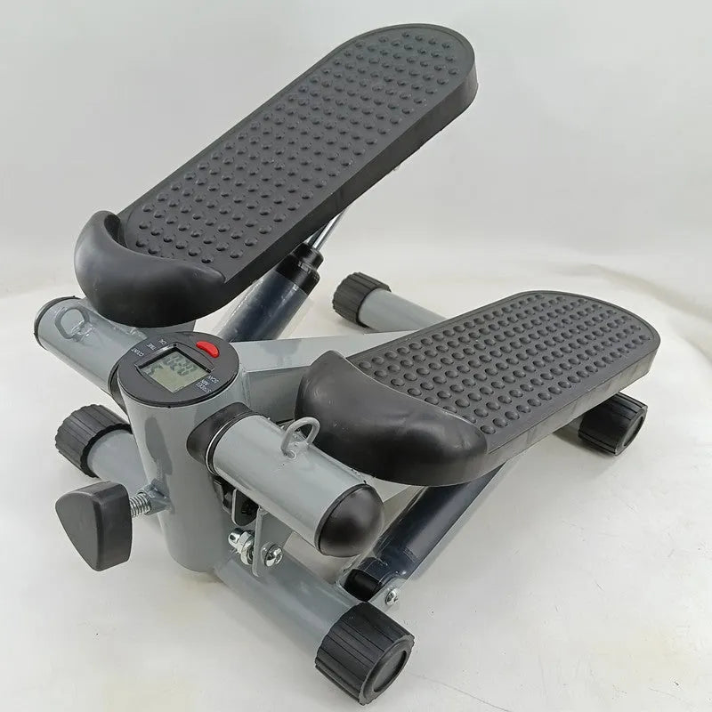 Silver grey hydraulic mini treadmill waist slimming exercise machine for home fitness