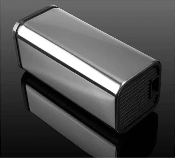Stainless steel kitchen tool holder with knife slots and storage bucket, detachable bottom