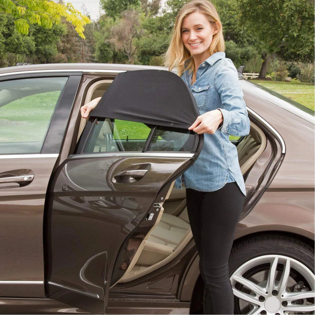 Car sunscreen and mosquito screen 50D stretch net translucent shade curtain for vehicle window