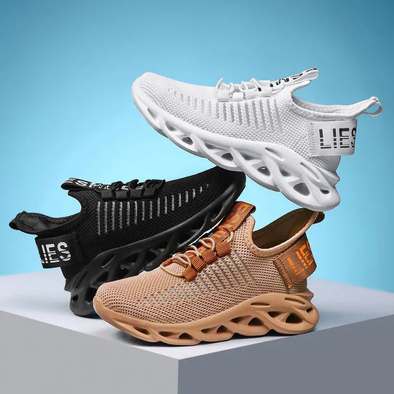 Kids coconut sneakers with fabric upper and Velcro closure in black, khaki and white colour options