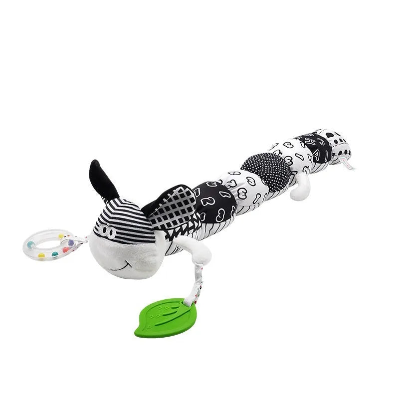 10cm plush rattle toy for infants 0-3 years in elephant, calf and DOL Caterpillar designs