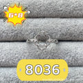 Oval copper open mouth ring with five-pointed star design for 6x8mm stone.