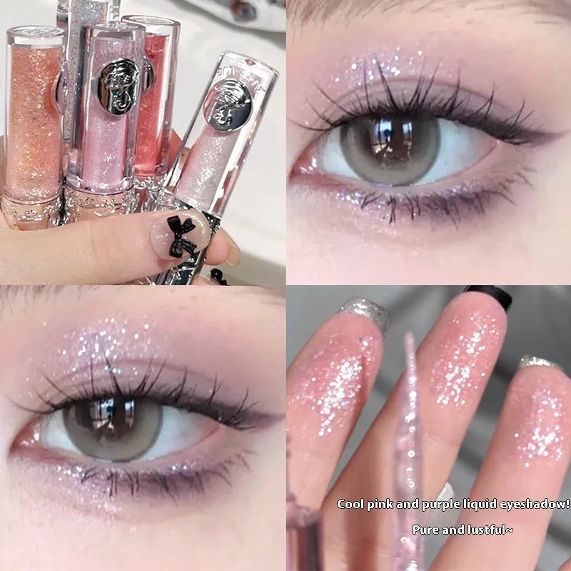 Ballet brand liquid eye shadow bottle showing one of five colour choices: pink, coral, purple, brown, or rose gold.