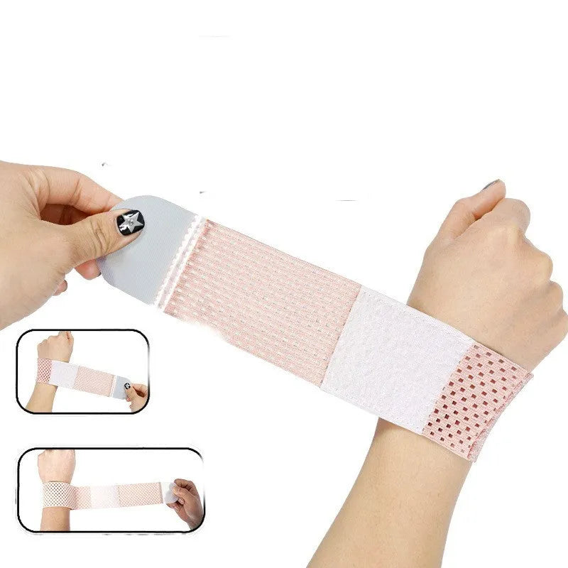 High elastic breathability athletic wristguard for weightlifting in black, grey, or pink.