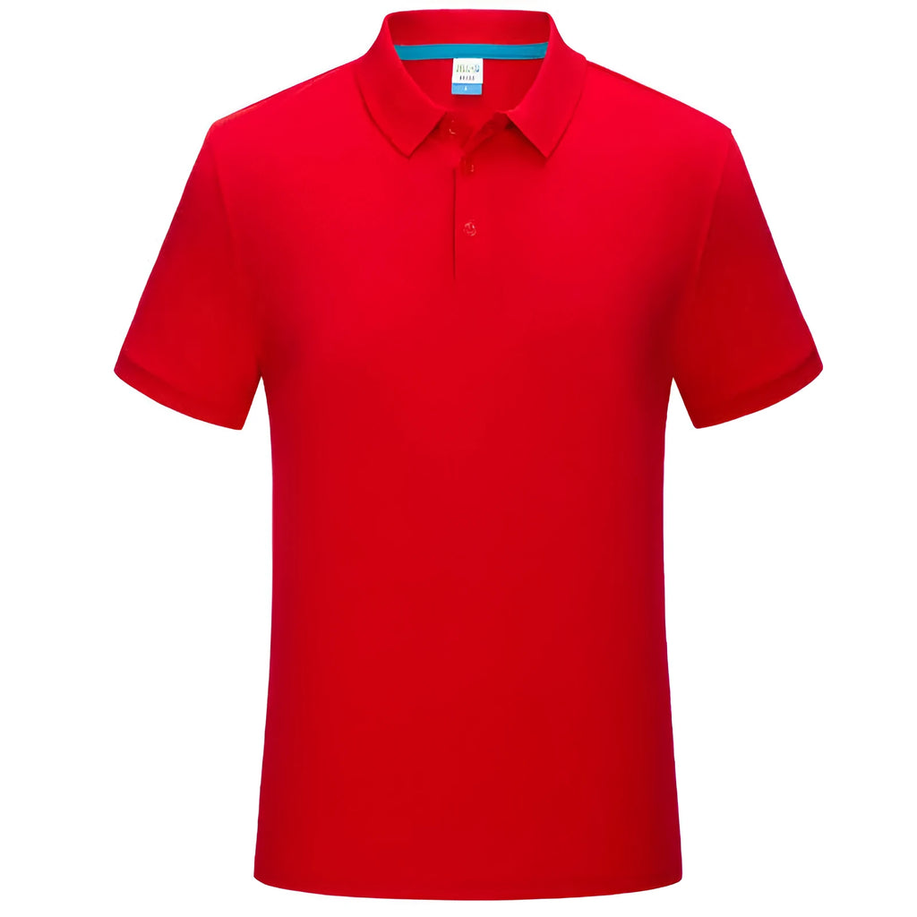 Short sleeve lapel advertising shirt in combed cotton, casual top with slit detail, available in 13 colours and sizes S to 4XL.