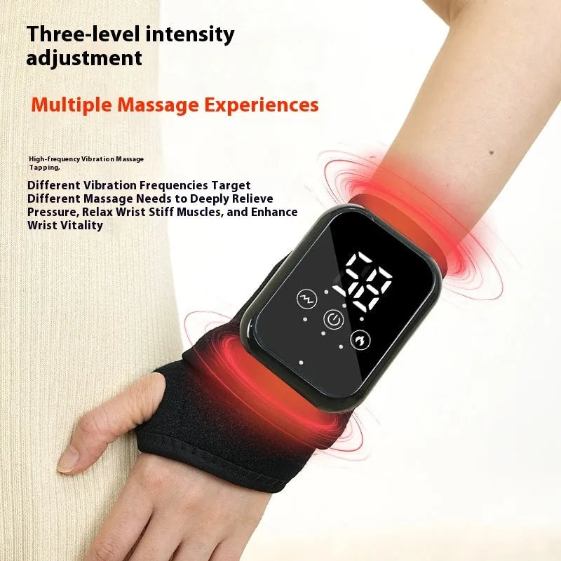 Black electric heating ankle protection sleeve with USB charging cable