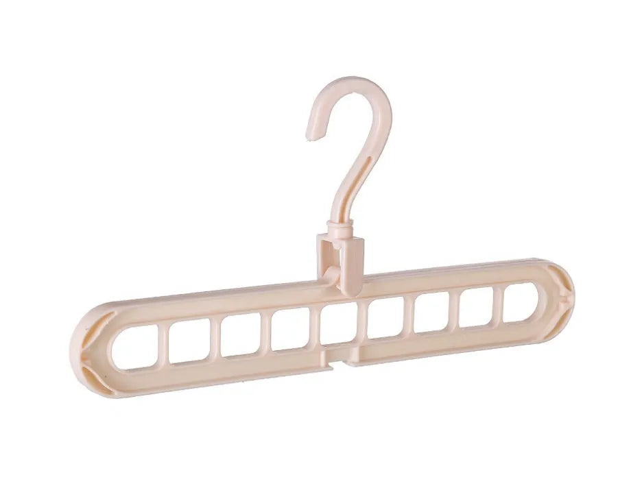 Plastic clothes hanger with rotatable storage hook in various colours, 33cm long