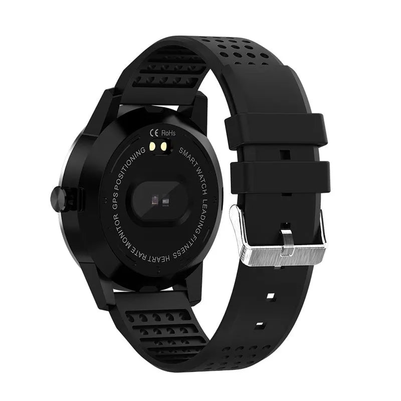 Black T2 colour screen smart bracelet showing a heart rate graph on its 1.3-inch display.