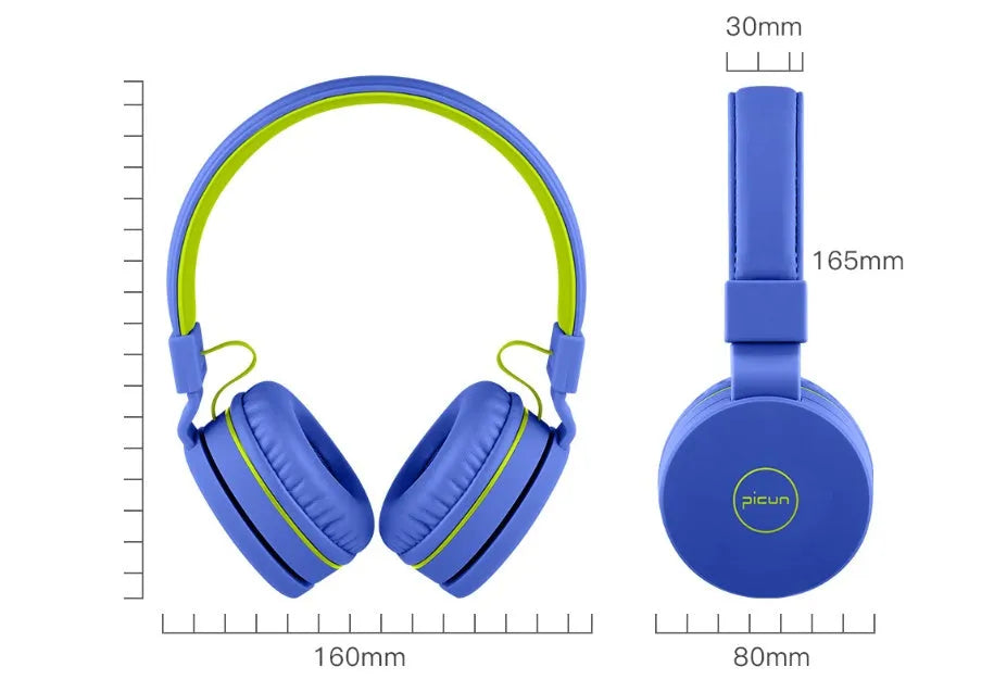 Bengoo C30 wired over-ear headphones with protein earmuffs and braided cable in mint green