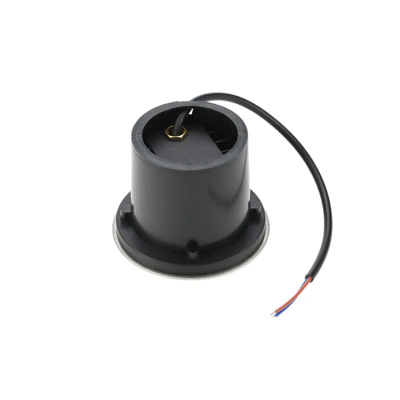 Round stainless steel LED COB underground light with black finish for outdoor garden pathway