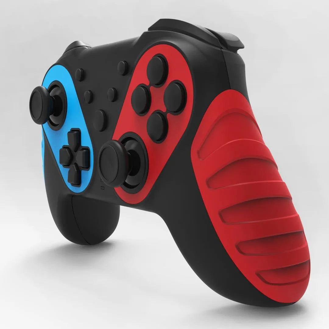 Red and blue wireless Bluetooth gamepad for Nintendo Switch and PC Windows systems
