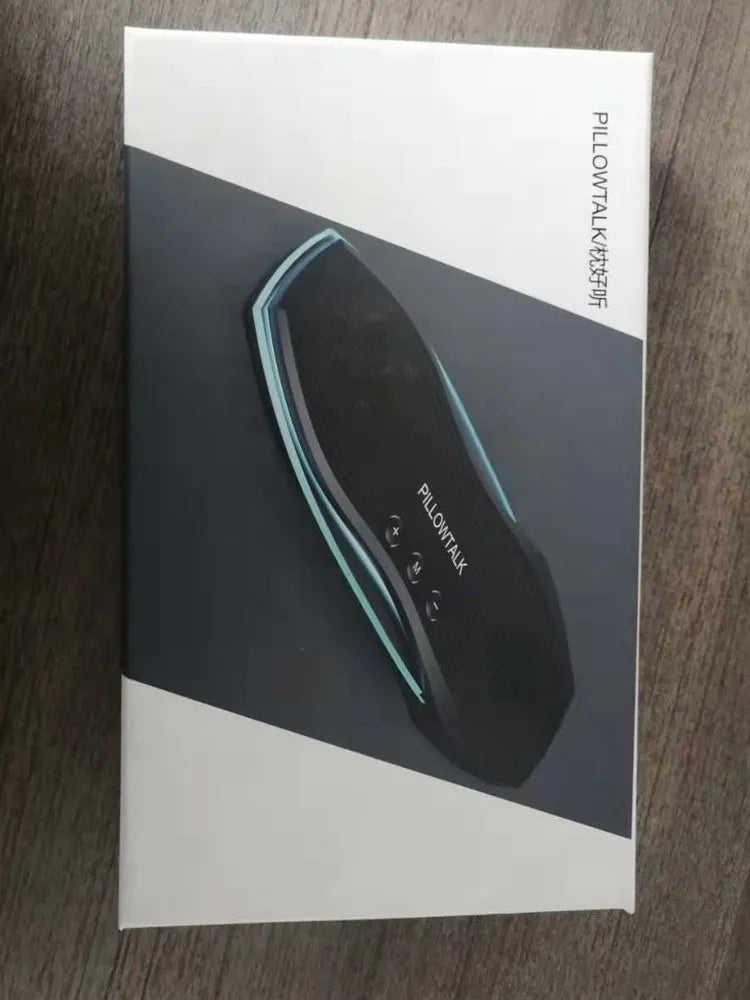 Black wireless sleeping earbuds with Bluetooth connectivity and built-in microphone
