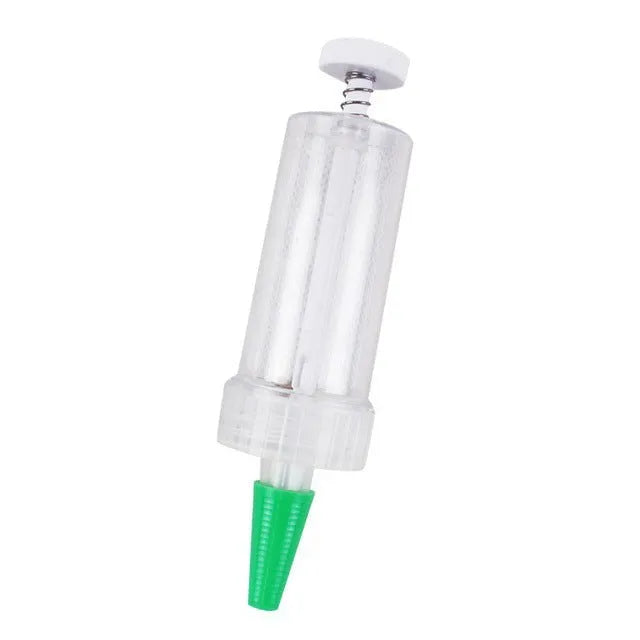 Mini seed sower 12 cm long, 3 cm diameter, PP PS ABS plastic with steel spring for pots and plug trays