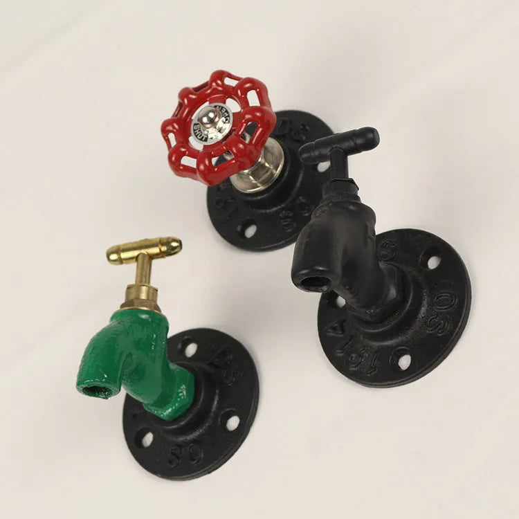 Water pipe style metal towel hook wall mounted with polished finish