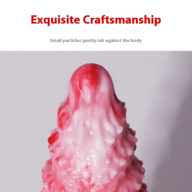 Pink platinum silicone penis-shaped adult toy for women, showing Berserker S and M size options.