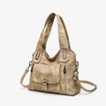 Large capacity PU crossbody bag for ladies with 3D outer pocket and phone pocket, available in five colours