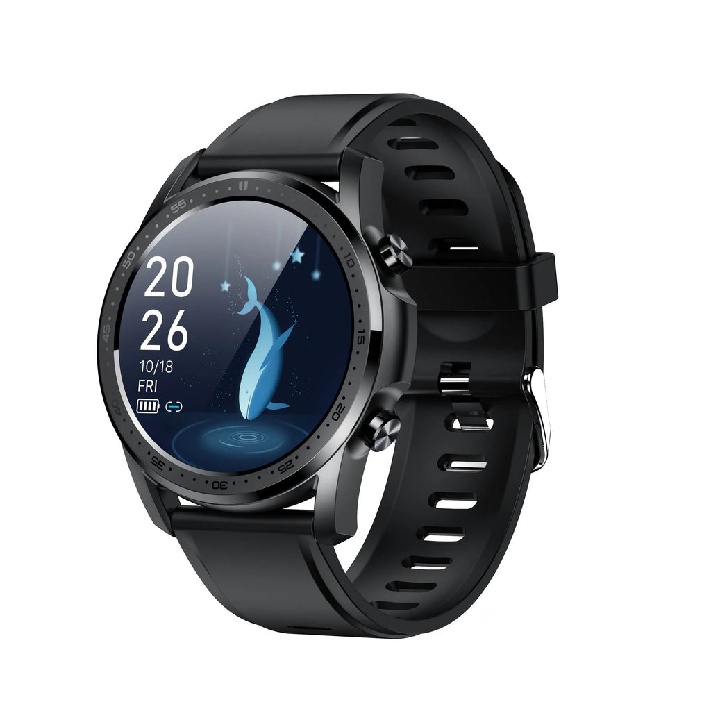 Youth2 smart bracelet with zinc alloy case and black wristband on a wrist