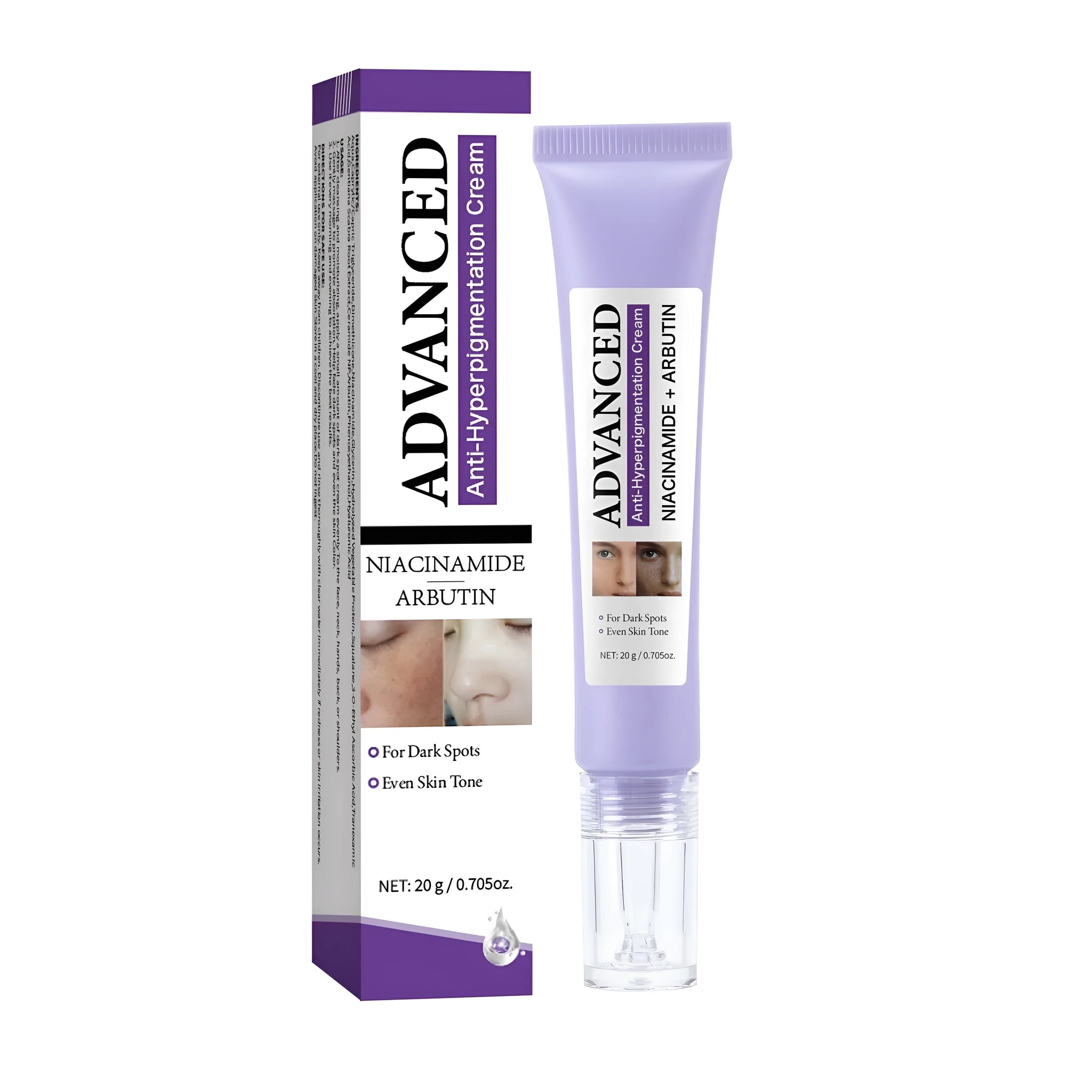 20g anti-pigmentation cream container for ladies with universal skin type suitability