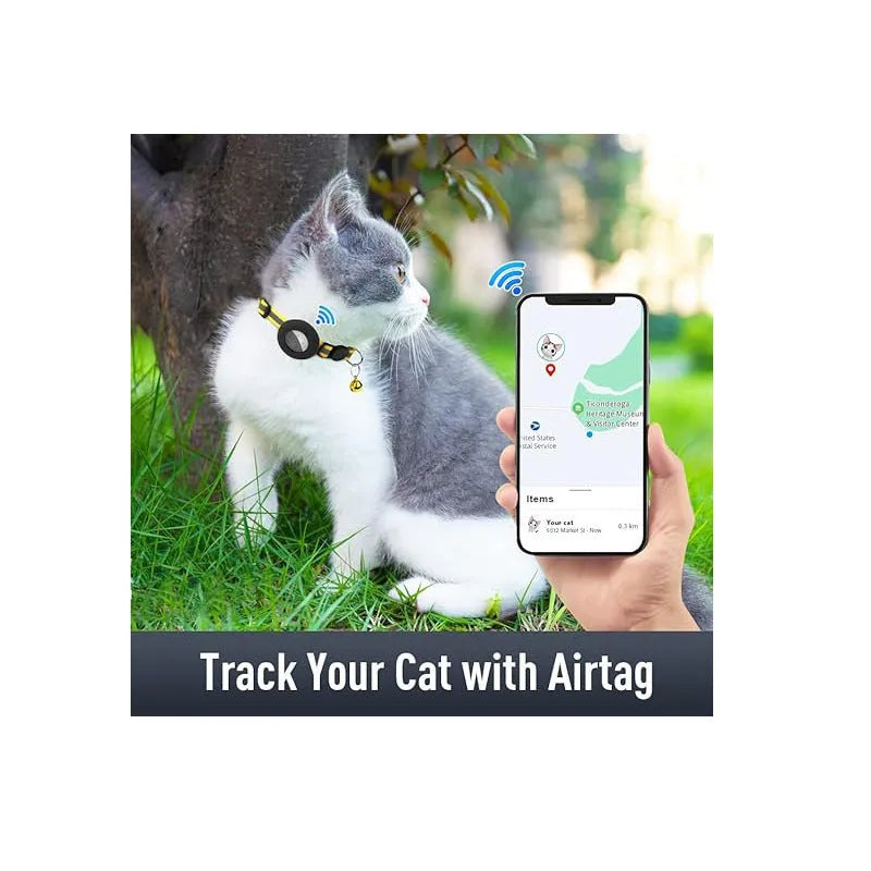 Reflective denim anti-lost pet collar for cats and dogs in black, pink, yellow, and five more colours