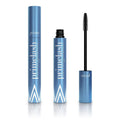 A single black plastic eyelash comb with fine bristles for mascara application.