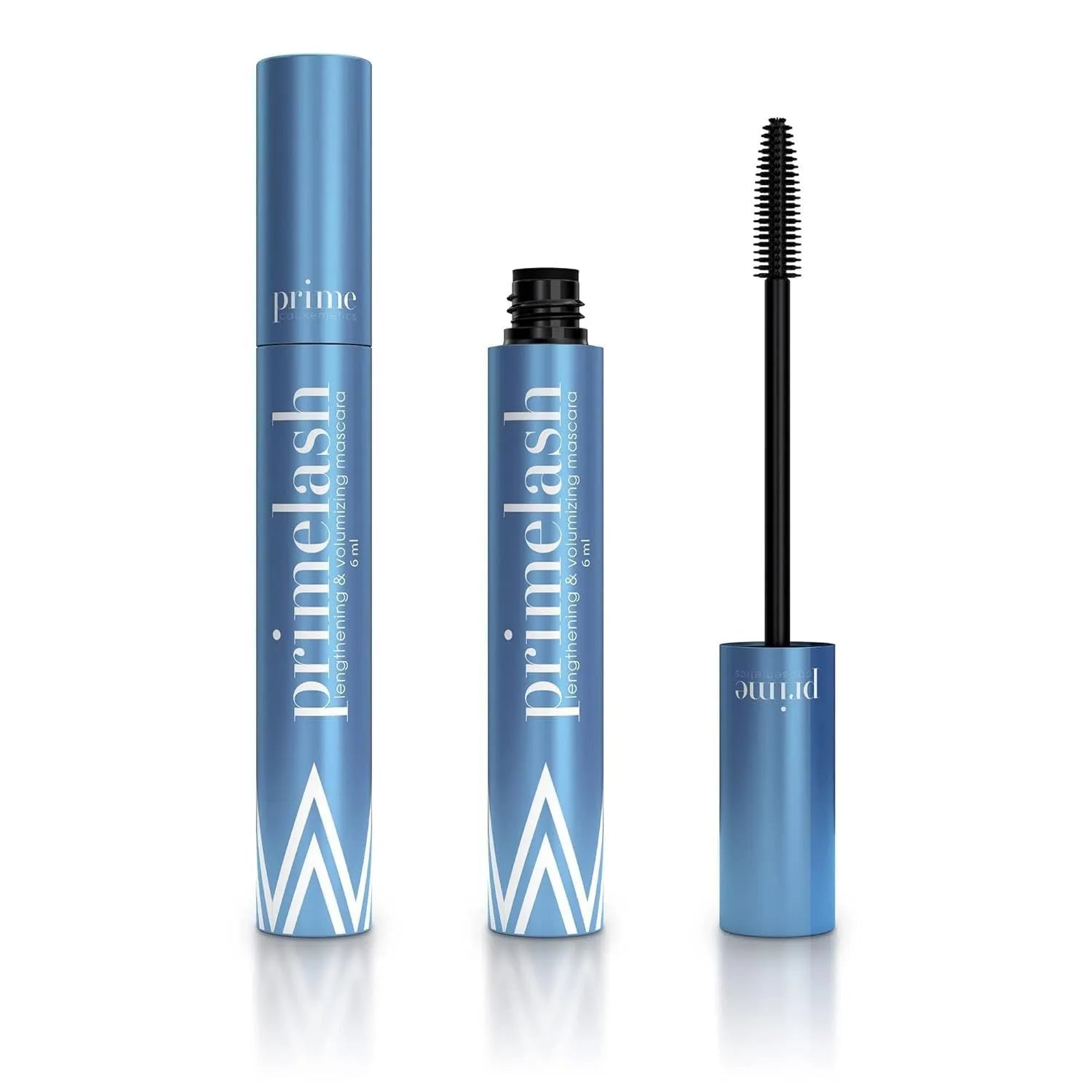 A single black plastic eyelash comb with fine bristles for mascara application.