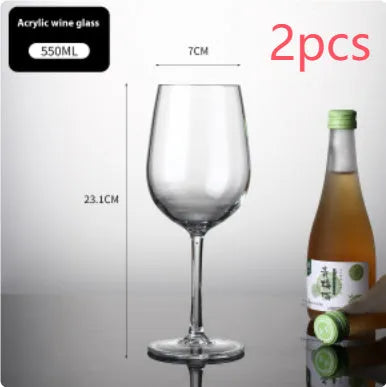 PC acrylic drop-resistant wine glass in modern simplicity style for milk tea or red wine.