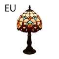 Retro yellow glass mosaic bedside table lamp with resin base, 20 x 12 x 35 cm, Mediterranean style